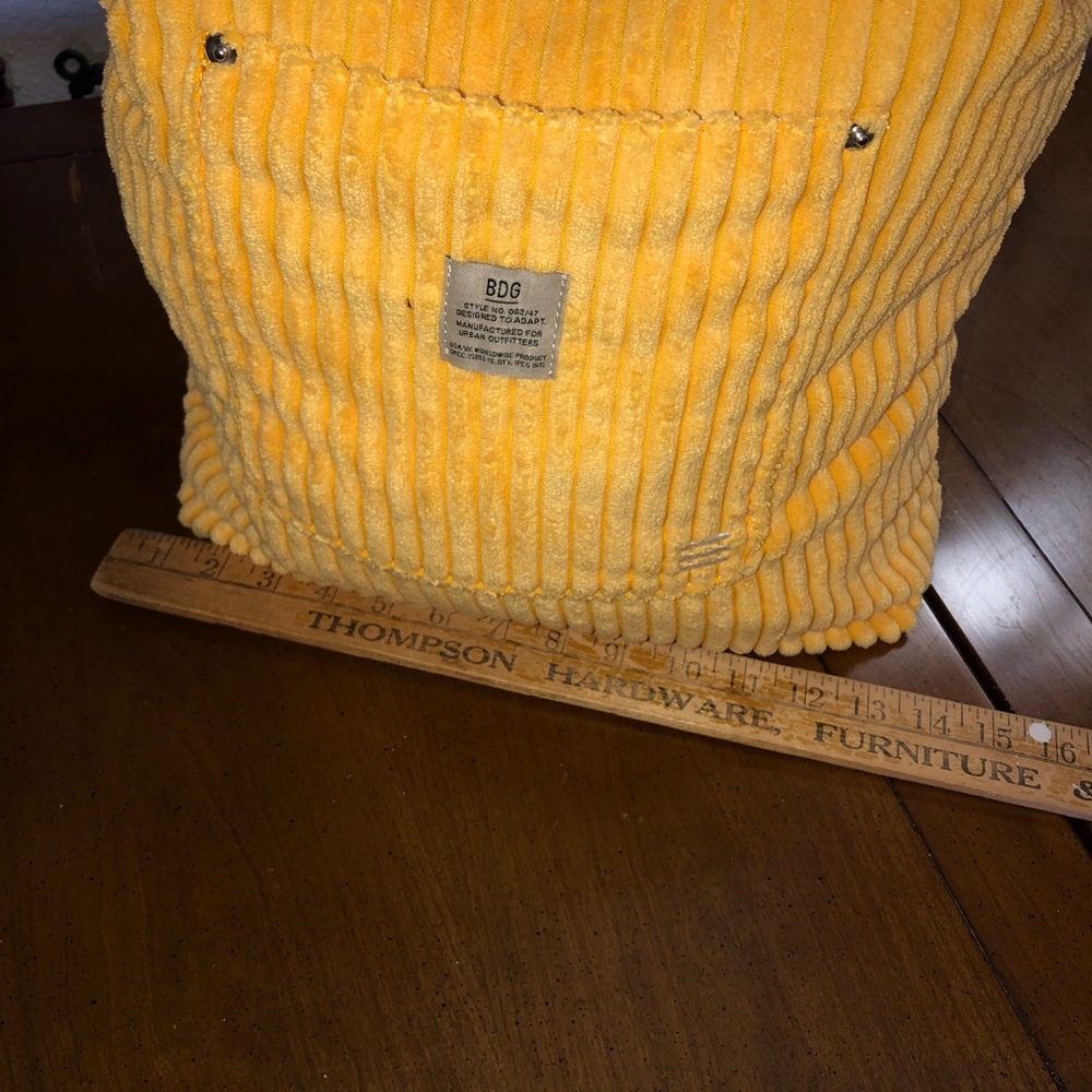 BDG NEW Sunny Yellow Corduroy Tote shoulder bag purse boho preppy - Picture 5 of 8